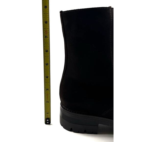 La Canadienne Brittany Dark Brown Suede Waterproof Lug Boot Womens 6M New $550 - Picture 10 of 14